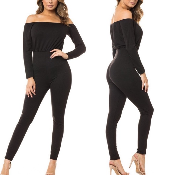 Pants - LAST ONE!  Off the Shoulder Jumpsuit